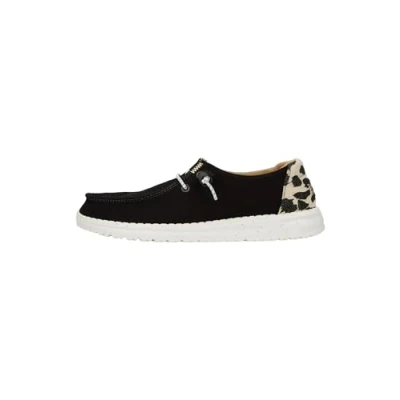 Abbildung von Heydude Wendy leopard Sportlicher Schnürer, Damen, Größe: 41, Black Baumwolle