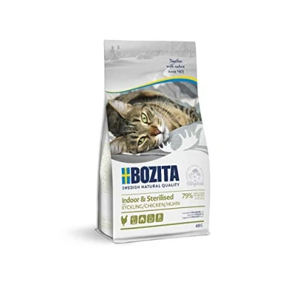 Abbildung von BOZITA Indoor &amp; Sterilised Hühnchen Trockenfutter für erwachsene hauptsächlich drinnen lebende Katzen, 0.4 kg, XXL
