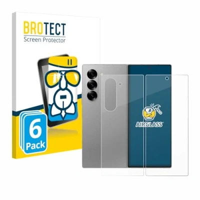 Abbildung von BROTECT Schutzglas für Samsung Galaxy Z Fold 6 5G (Display+Rückseite) (6 Stück) Schutzfolie Panzer Folie Glas [Extrem Kratzfest 9H,