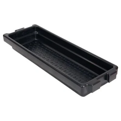 Abbildung von Kerbl 16610 SuperKombi Mini Klauenwanne, Schwarz, 120cm x 40cm 18cm, 50L Volumen