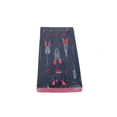 Abbildung von ROOKS OK 01.3113 Zangen Set 3 gummiert Chrom Vanadium Stahl