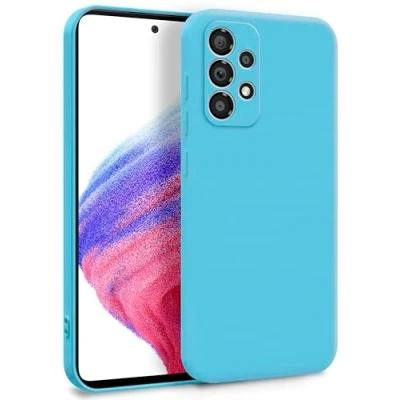 Abbildung von MyGadget Hülle für Samsung Galaxy A53 5G Zweilagige Handyhülle mit Kameraschutz Cover Innenfutter &amp; Silikon außen Türkis