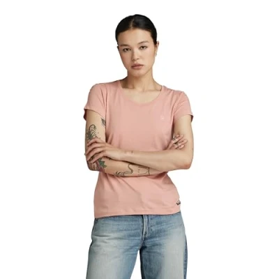 Abbildung von G Star Eyben Vneck Tshirt basic, Damen, Größe: XXS, Deep berry shake