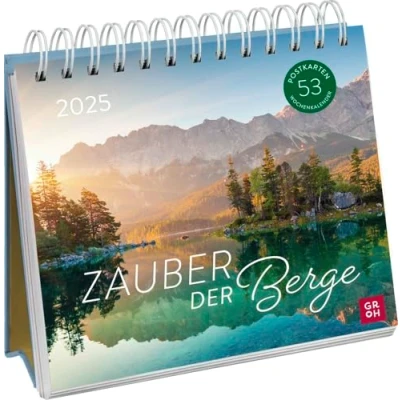 Abbildung von Postkartenkalender 2025: Zauber der Berge: Wochenkalender zum Aufstellen, Tischkalender mit Spiralbindung und 53 Postkarten Heraustrennen