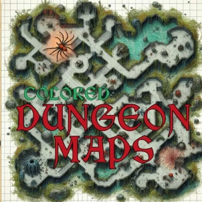 Abbildung von Fantasy Maps Dungeons: Customizable &amp; Unique for Game Master, Collection of 20 full color Tabletop RPG