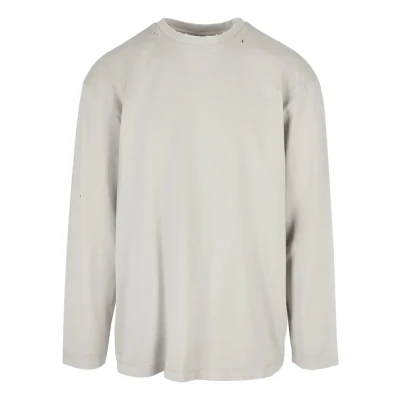 Abbildung von Urban Classics Oversized Distressed Longsleeve Langarmshirt, Herren, Größe: 3XL, Lightasphalt