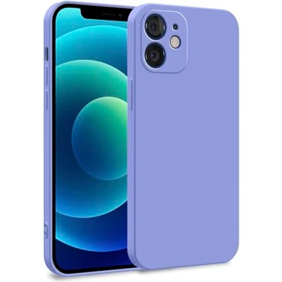 Abbildung von MyGadget Hülle für iPhone 12 Zweilagige Handyhülle mit Kameraschutz Cover Innenfutter &amp; Silikon außen Flieder
