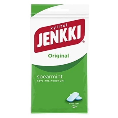 Abbildung von Cloetta Jenkki Xylitol Spearmint Kaugummi 4 Pack of 30g