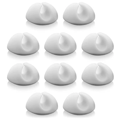 Abbildung von deleyCON 10x Kabelhalter Kabelführung Kabel Fixierung Clips TV Adapter