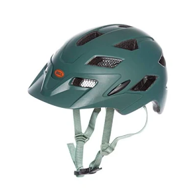 Abbildung von Bell Unisex Jugend Sidetrack Youth Fahrradhelme, Matte Dark Green/Orange, Einheitsgröße