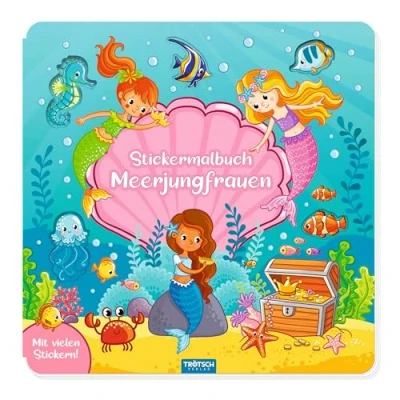 Abbildung von Trötsch Malbuch Stickermalbuch Meerjungfrauen: Beschäftigungsbuch Ausmalbuch Stickerbuch