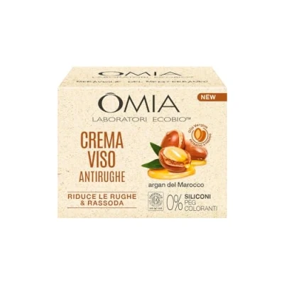 Abbildung von Omia, Anti Falten Gesichtscreme mit Argan aus Marokko und Hyaluronsäure, reduziert strafft die Haut, ohne Silikone Farbstoffe, geeignet für alle Hauttypen, 50 ml
