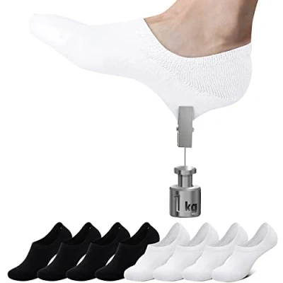 Abbildung von Falechay Sneaker Socken Damen Füsslinge Herren Sneakersocken 8 Paar Unsichtbare Ballarinas Frauen schwarz weiß 39 42