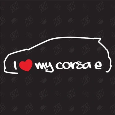 Abbildung von I love my Opel Corsa E Sticker ,ab Bj 14