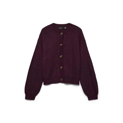 Abbildung von Vero Moda Vmlea Oneck NOOS Strickjacke, Damen, Größe: XL, Winetasting