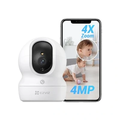 Abbildung von EZVIZ 2K+ WLAN Überwachungskamera, 360º PTZ Innenkamera, IR Nachtsicht, Bewegungsverfolgung, Zwei Wege Audio, kompatibel mit Alexa, IP Kamera für den Innenbereich, CP1 4MP