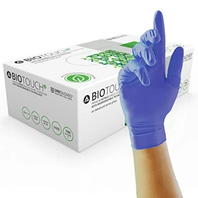 Abbildung von Unigloves BioTouch GM0082, blau, klein (100 Stück)