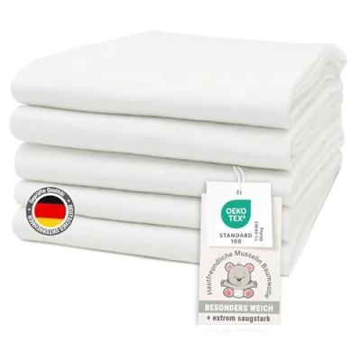 Abbildung von ZOLLNER Spucktuch, (5 tlg), 80x80 cm, waschbar bis 95C, 100% Baumwolle