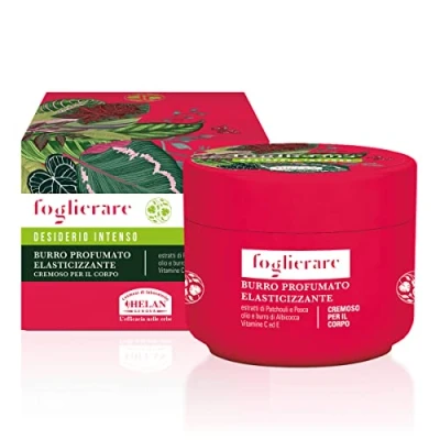 Abbildung von Helan, Foglierare, Desiderio Intenso feuchtigkeitsspendende Körpercreme für trockene Haut, reich und nährend, schnell einziehend, duftende mit Aprikosenbutter Vitamin C, 200 ml