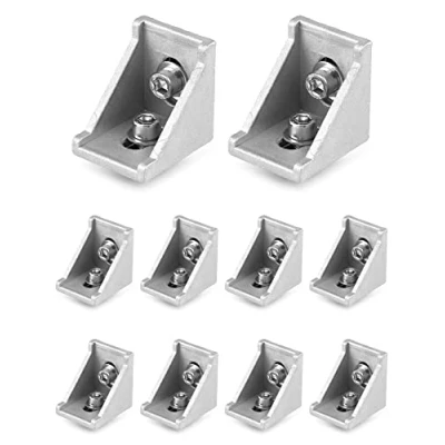 Abbildung von QWORK 10stk Befestigungsmaterial Winkel Befestigung , Aluprofil 30x30 Nut 8 Aluminium Aluprofil,für Wandhalter Montagematerial