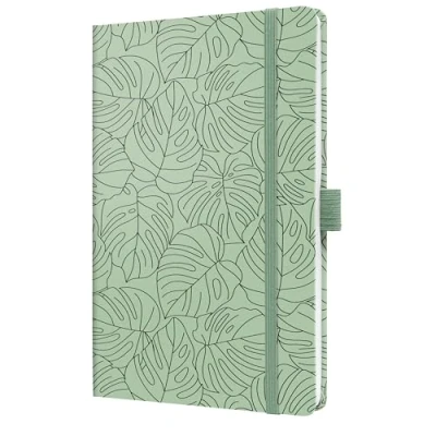 Abbildung von Sigel J5353 Wochenkalender Jolie 2025, Green Monstera, ca. A5, Hardcover, Gummiband, Stiftschlaufe, Einstecktasche, 174 Seiten, vegan, aus nachhaltigem Papier, Terminplaner