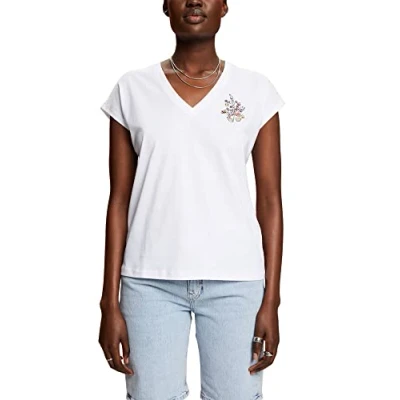 Abbildung von ESPRIT Damen 043CC1K322 T Shirt, 100/WHITE, XXS