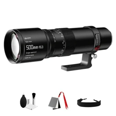 Abbildung von TTArtisan 500 mm F6.3 Teleobjektiv, Vollbild, große Blende, Weitwinkel, Langfokus, kompatibel mit Canon EF Mount Kameras EOS 5D Mark IV, 6D II, 90D, 7D
