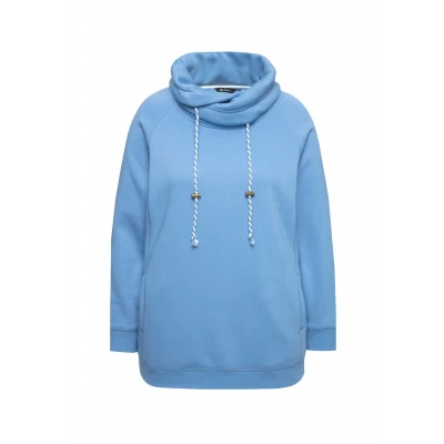 Abbildung von Ulla Popken GRÖSSEN MIT Raglanform BÜNDCHEN Lange ÄRMEL Sweatshirt, Damen, Größe: 46/48, Light cornflower