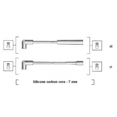 Abbildung von MAGNETI MARELLI 941425010939 Zündkabelsatz JEEP: Grand Cherokee I, II, WRANGLER 2