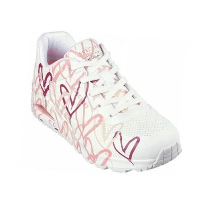 Abbildung von Skechers Sport UNO Sneaker low, Damen, Größe: 39.5, White/pink Schuhe