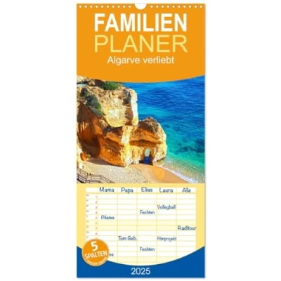 Abbildung von Familienplaner 2025 Algarve verliebt mit 5 Spalten (Wandkalender, 21 cm x 45 cm), CALVENDO