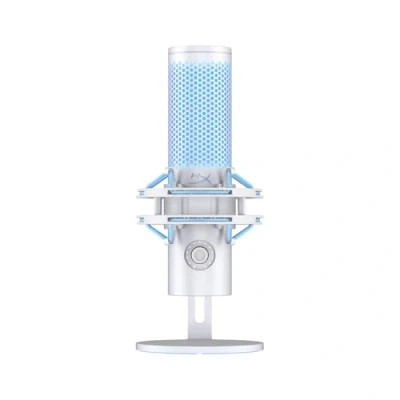 Abbildung von HyperX QuadCast 2 Frost, USB Mikrofon für Gaming, Streaming und Podcasting, integrierte Bedienelemente, LED, Schnellverschluss Schockhalterung, Arm /Stativhalterung, PC, PS5, PS4, C, Grau Blau