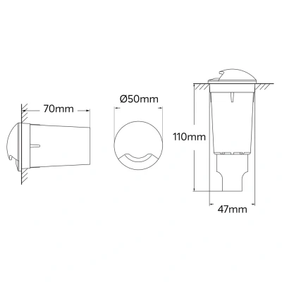 Abbildung von Fumagalli Bodeneinbaustrahler Aldo 1 Schwarz Rund Ip67 Inkl. G9 1,7w 3000k LEDdirect.de