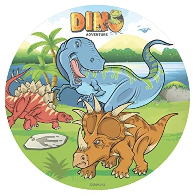 Abbildung von Dekora 145093 Dinosaurier Tortenaufleger aus Esspapieraus Reispapier 20 cm