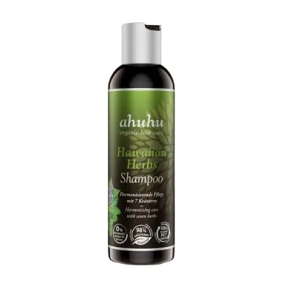Abbildung von ahuhu organic hair care Hawaiian Herbs Shampoo 200ml I 7 Kräuter Komplex für Kraft und Geschmeidigkeit
