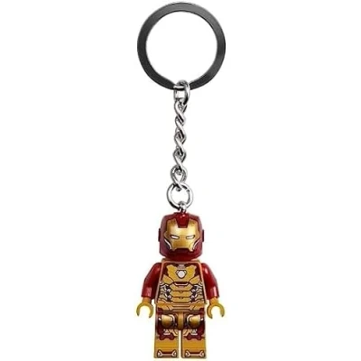 Abbildung von LEGO 854240 Super Heroes Iron Man Schlüsselanhänger, Der Schlüsselanhänger ist 9 cm lang. Gold