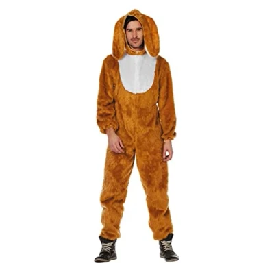 Abbildung von Metamorph Kostüm Brauner Hase Overall, Bequemer Onesie für flauschige Häschen