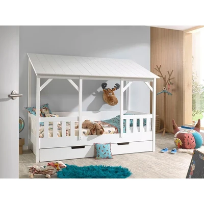 Abbildung von Vipack Kinderbett, (Made in Europe), Hausbett wahlweise mit Bettschublade