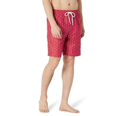 Abbildung von Amazon Essentials Herren Badehose, Schnell Trocknend, 23 cm, Lila Rot Crocodiles, L
