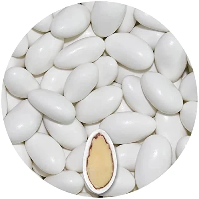 Abbildung von EinsSein 0,5kg Taufmandeln Gracile midi weiss glanz Mandeln Hochzeit Zuckermandeln Bonboniere Confetti Badem sekeri Gastgeschenk Zucker