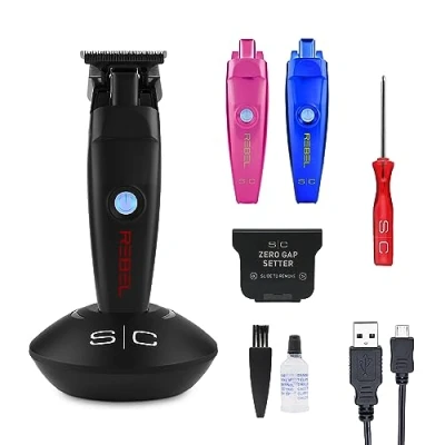 Abbildung von Professioneller Herren Haarschneider Stylecraft Rebel by Gamma Più, Trimmer mit Rotationsmotor, 120 Minuten Autonomie ohne Kabel, Verstellbare Klinge 0 Gap, 3 Austauschbare Abdeckungen