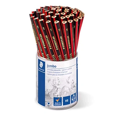 Abbildung von STAEDTLER 1285 2KP50 Noris Club Jumbo Schreiblernstift, Härtegrad HB, Köcher mit 50 Stück