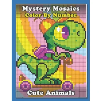 Abbildung von Mystery Mosaics color by Number: Cute Animals pixel Coloring book Extreme Fun Challenges to Complete (Mosaics numbers book, Band 12)
