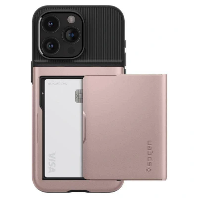 Abbildung von Spigen Slim Armor CS Hülle Kompatibel mit iPhone 15 Pro Rose Gold