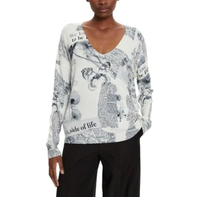 Abbildung von Desigual JERS Kawartha Lakes Strickpullover, Damen, Größe: Medium, White