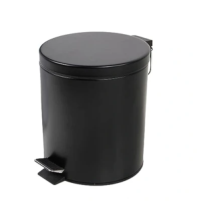 Abbildung von Spetebo Kosmetikeimer Edelstahl Tretmülleimer 5 Liter weiß, Metall in zeitlosem Design