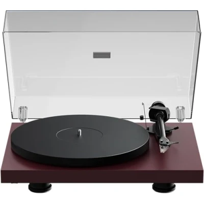 Abbildung von Pro Ject Debut Evo 2, Audiophiler Plattenspieler der nächsten Generation mit Carbon Tonarm und elektronischer Geschwindigkeitsumschaltung, Made in Europe (Weinrot Satin)