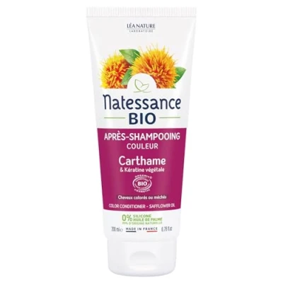 Abbildung von Natessance Farbspülung Bio Saflor &amp; pflanzliches Keratin zertifiziert Cosmos Organic Tube mit 200 ml