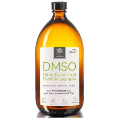 Abbildung von ❀ DMSO Dimethylsulfoxid 99,99% ph. Eur. (echte Pharmaqualität) in Apothekerflasche 100ml (auch erhältlich 250ml, 500ml &amp; 1000ml)