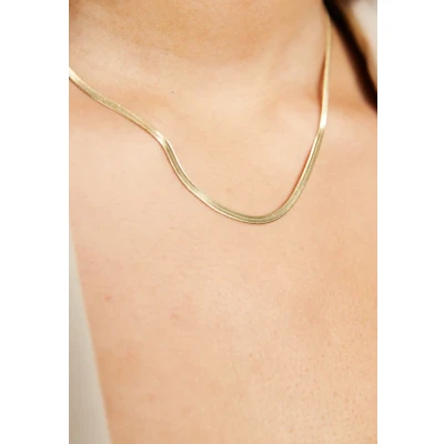 Abbildung von Pilgrim Joanna FLAT Snake Chain Necklace Halskette goldcoloured, Damen, Größe: One Size, Gold coloured